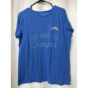 NFL Team Apparel Womens Shirt Size M Blue‎ Short Sleeve LA Chargers  E16